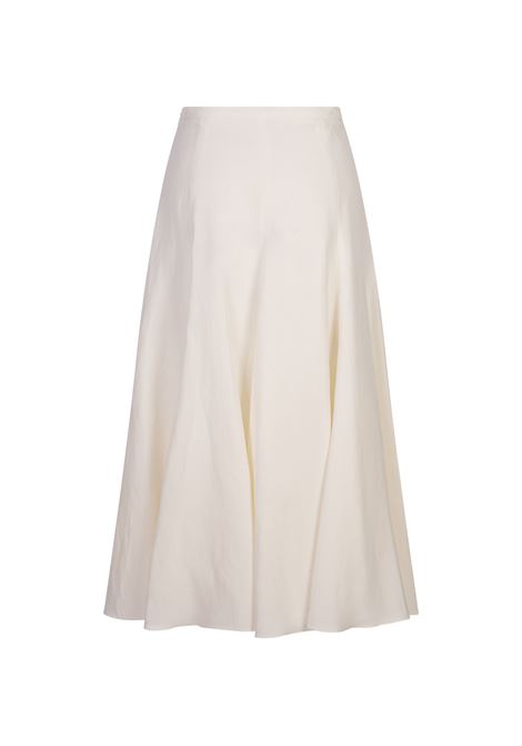 Gonna Midi In Viscosa e Lino Bianca FABIANA FILIPPI | GND275F840D54400000142